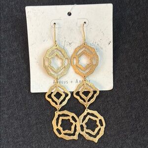 NWT Gold Geometric Earrings